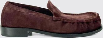Dries Van Noten Mocassini in pelle scamosciata con punta tonda e suola in cuoio