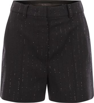 Max Mara Womens Siberia - Wool Blend Shorts - Black - Size EU 38 (Womens)
