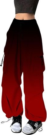 Generic Cargo Trousers Women Harem Pants Combat Work Trousers Lounge Pants Waist Walking Joggers Plus Size High Waist Pull On Boyfriend Hippie Trouser Casual 