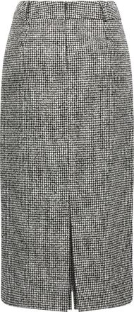 Ermanno Scervino Womens Bicolor Wool Midi Skirt