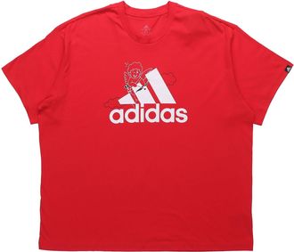 adidas U Vday T Sports Printed Short Sleeve Unisex Light Scarlet GL3487