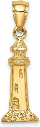 Diamond2Deal 14k Yellow Gold Lighthouse Pendant
