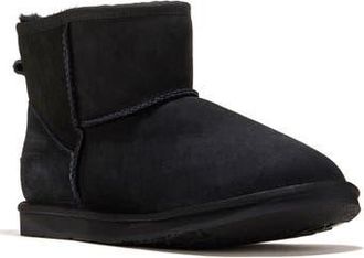 Australia Luxe Cosy Genuine Shearling Extra Short Bootie in Black at Nordstrom Rack, Size 11