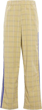 adidas originals Mw Tp Contrasting Colors Plaid Straight Loose Sports Pants Beige GN3797