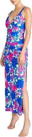 Monique Lhuillier Womens Claudia Jersey Long Dress In Hydrangea Gardens