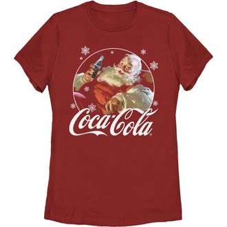 Coca Cola Ware Womens Coca Cola Santa Snow Cola Graphic T-Shirt in Red at Nordstrom, Size Xx-Large