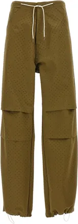 Darkpark Olive CRYSTAL STUDDED SATIN PANTS