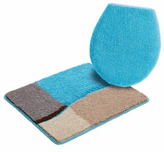 My Home Badematte »Belio, Badvorleger, Badezimmer Teppich« Höhe 20 mm rutschhemmend beschichtet fussbodenheizungsgeeignet schnell trocknend strapazierfähig Ba