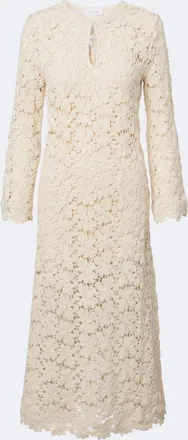 Velvet Jovie cotton-blend guipure lace midi dress