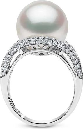Yoko London Anello Duchess con diamanti e perle - Argento