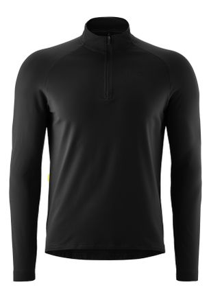 Gonso Radtrikot GONSO Essential Jersey Longsleeve M, Herren, Gr. 4XL, schwarz, 86% Polyester; 14% Elastan, hoch geschlossener Ausschnitt, Trikots Radtrikot,