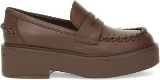 Gianvito Rossi Yuna Loafer Mocassin in Brown Calf Leather at Nordstrom, Size 36.5