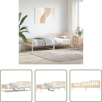 vidaXL Dormeuse senza Materasso 90x190 cm in Legno Massello di Pino - Vidaxl