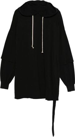Rick Owens Tommy Layered Drawstring Hoodie