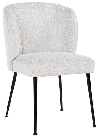 Richmond Interiors Design Stuhl Cannon - White Bouclé