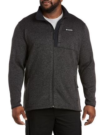 Columbia Sweater Weather Full-Zip Fleece Jacket in Black Hthr at Nordstrom, Size 5X Big