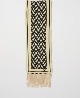 Valentino Garavani Silk Twill Scarf with Monogram Print