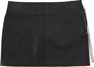 Alexander Wang Lage leren minirok - Dames - Korte rokken - Zwart - 2XS - Leer - Rokken