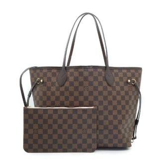 Louis Vuitton Pre-owned Tote Bags, female, Brown, Size: ONE SIZE Pre-owned Damier Ebene Rose Ballerine Neverfull MM