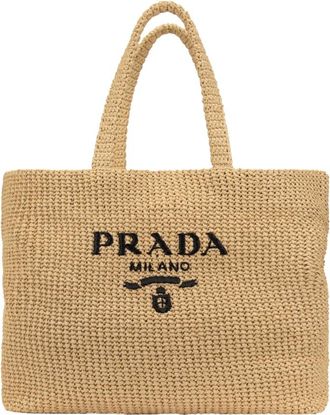 Prada Tote Bag - Dames - Shoppers - Beige - ONE Size - Tassen