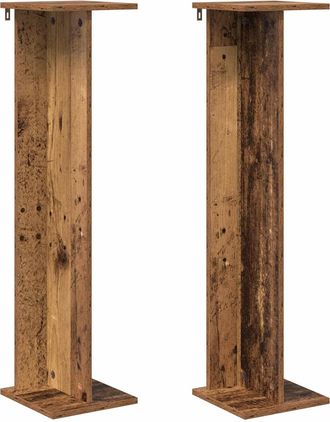 vidaXL Soporte De Plantas 2 Uds. Madera Envejecida Vidaxl
