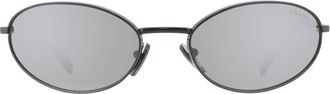 Prada Silver Mirror Oval Ladies Sunglasses PR A59S 1AB60G 59