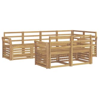 vidaXL Conjunto De Sof&aacute;s De Exterior 7 Pcs Blanco 249 X 130,5 X 73 Cm Vidaxl