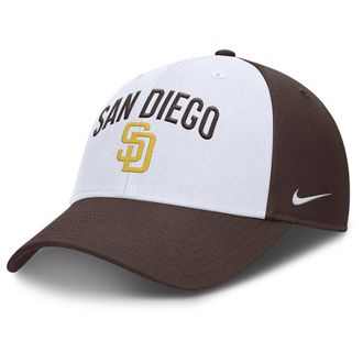 Nike San Diego Padres Club Nike Mens Dri-FIT MLB Adjustable Hat in White | NB1119NZPYP-Q6E