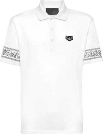 Philipp Plein Polo Paisley Gothic Plein - Bianco