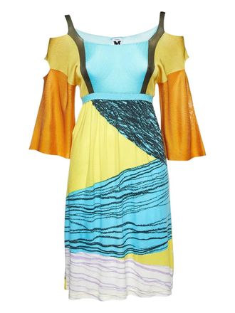 Missoni colour-block cut-out dress - Blue