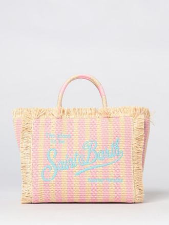 MC2 Saint Barth Borsa Colette in rafia con logo ricamato