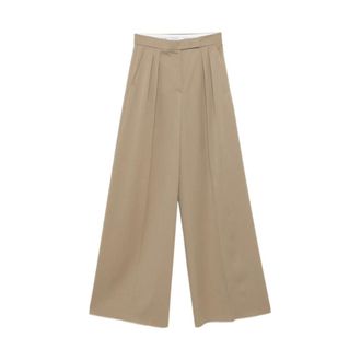 Max Mara Wide Trousers, female, Brown, Size: 2XL Long Trouser