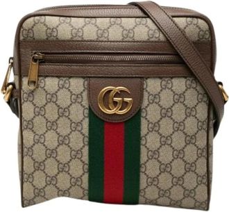 Gucci Pre-owned Shoulder Bag - Dames - Vintage Schoudertas - Beige - ONE Size - Leer - Vintage