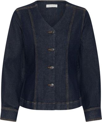 Kaffe KAghita Shirt - Dames - Blouses & Shirts - Blauw - Maat: L Denim