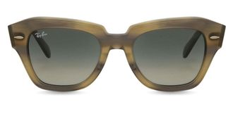 Ray-Ban RB2186 State Street 140571 Womens Sunglasses Green Size 49