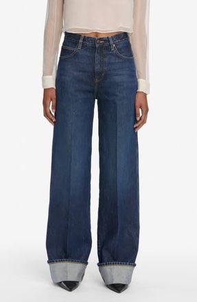 Frame Denim The Cuffed Wide Leg Jeans in Spencer at Nordstrom, Size 30