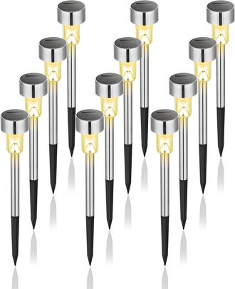 OEM Luci Solari Da Esterno, Luci Solari Da Esterno Per Giardino, Luci Solari Impermeabili Da Esterno Per Patio, Prato, Giardino, Vialetto, Sentieri, Accia