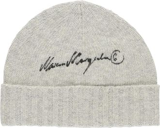 Maison Margiela Wool Beanie - unisex - Hoeden - Grijs - S - Wol - Accessoires