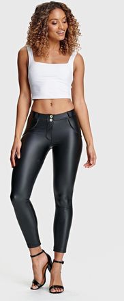 Freddy WR.UP Faux Leather Mid Rise 7/8 Length Trousers