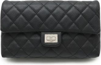 Chanel Pre-owned Leather chanel-bags - Dames - Vintage Heuptassen - Zwart - ONE Size - Leer - Vintage