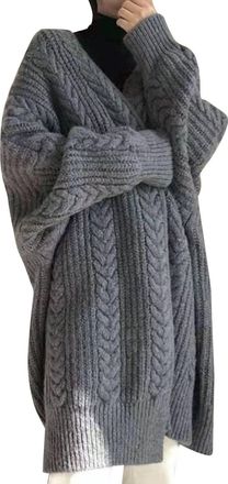 Generic Chunky Knit Cardigan Women Long Cardigans Chunky Cardigan Knitting Patterns Jacquard-Womens Cardigans Winter Winter Warm Womens Cardigans Long Sleeve 