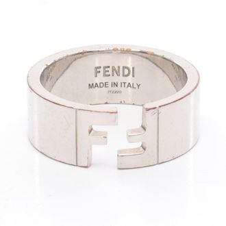 Fendi Stainless Steel Band Ring (Pre-Owned)