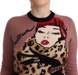 Dolce & Gabbana Womens Sartoria Sweater Pink Cashmere