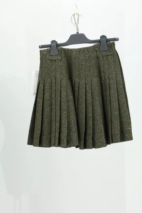 Dior Womens Skirt Green Tweed General Polyester
