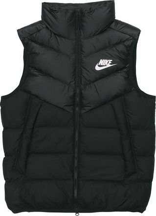 Nike Sportswear Windrunner Down Fill Sports Splicing Stand Collar Down Vest Black 928860-010