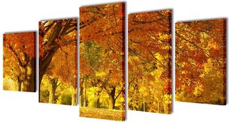 vidaXL Vidaxl - Set Decorativo De Lienzos Para La Pared Bosque Arces 200 X 100 Cm
