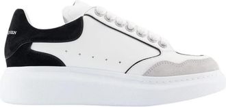 Alexander McQueen Grijze Leren Oversized Sneakers - Dames - Sneakers - Veelkleurig - 36 EU - Leer - Schoenen