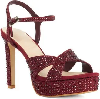 Dune London Mayve Platform Sandal in Burgundy at Nordstrom, Size 40