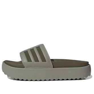adidas (WMNS) adidas Adilette Platform Slide Pebble Olive Strata HQ6180