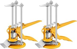 OEM Elevador De Azulejos - Ajustador De Azulejos - Instalaci&oacute;n De Azulejos - Acero Inoxidable - 2 Piezas - Amarillo